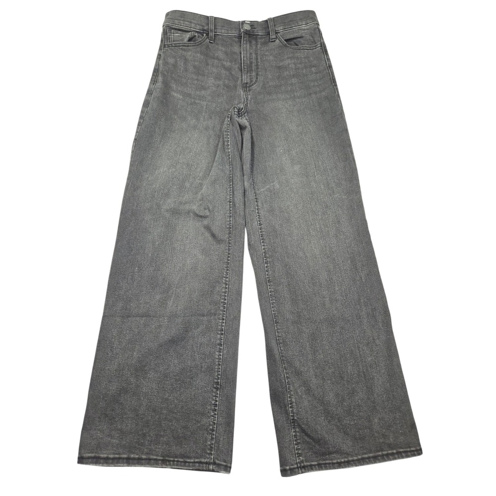 SO High Rise Wide Leg Jeans Faded Black Denim Sz 9 / 29W